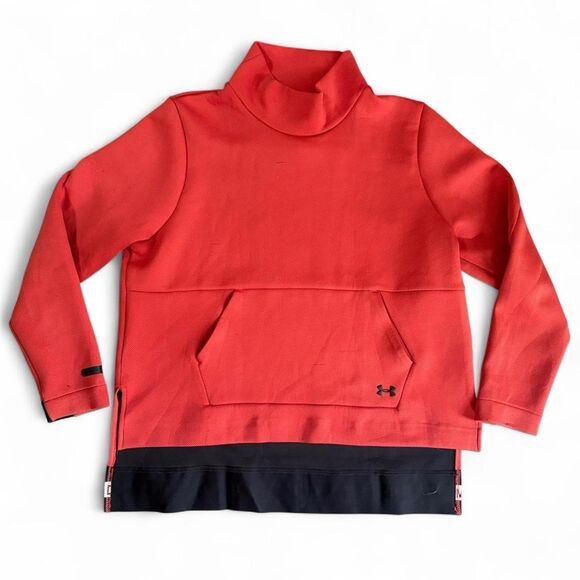 Plus Size Under Armour Pumpkin Orange Scuba Turtleneck Sweatshirt, 2X - Picture 1 of 11